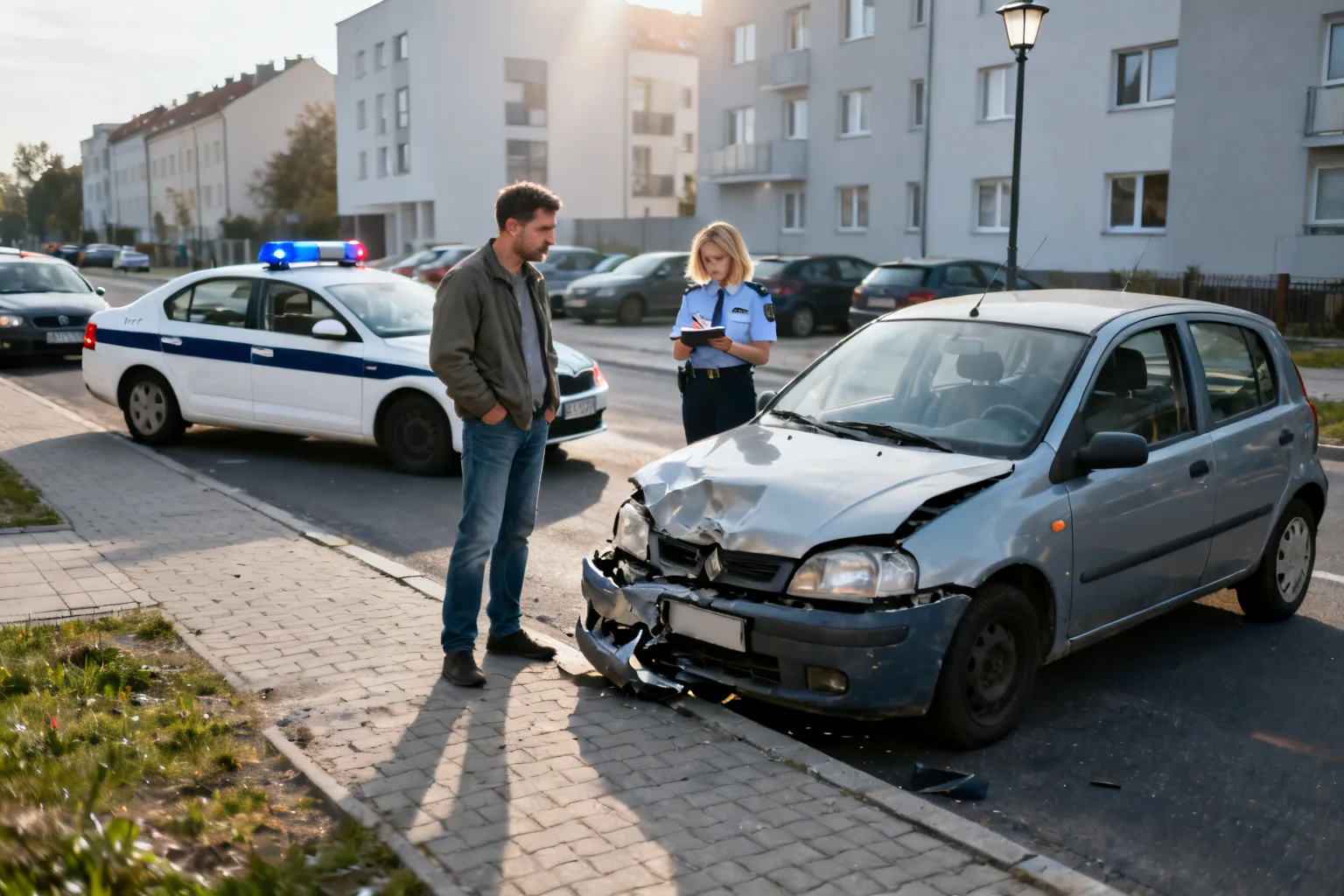 48-latek zatrzymany po kolizji na ul. Franciszka Hynka za jazdę po alkoholu