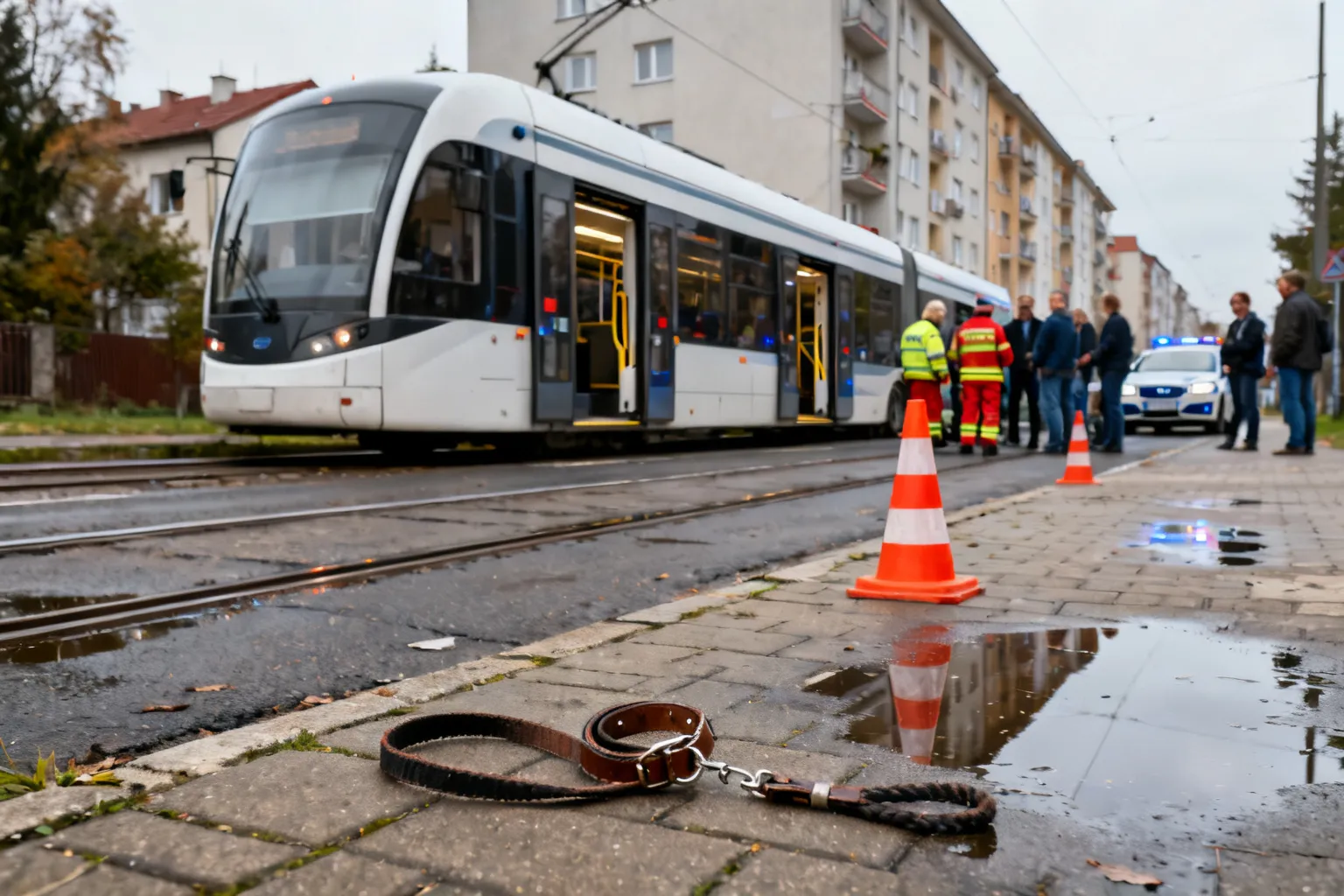 Potrącenie psa przez tramwaj na Ujeścisku w Gdańsku — utrudnienia w kursowaniu
