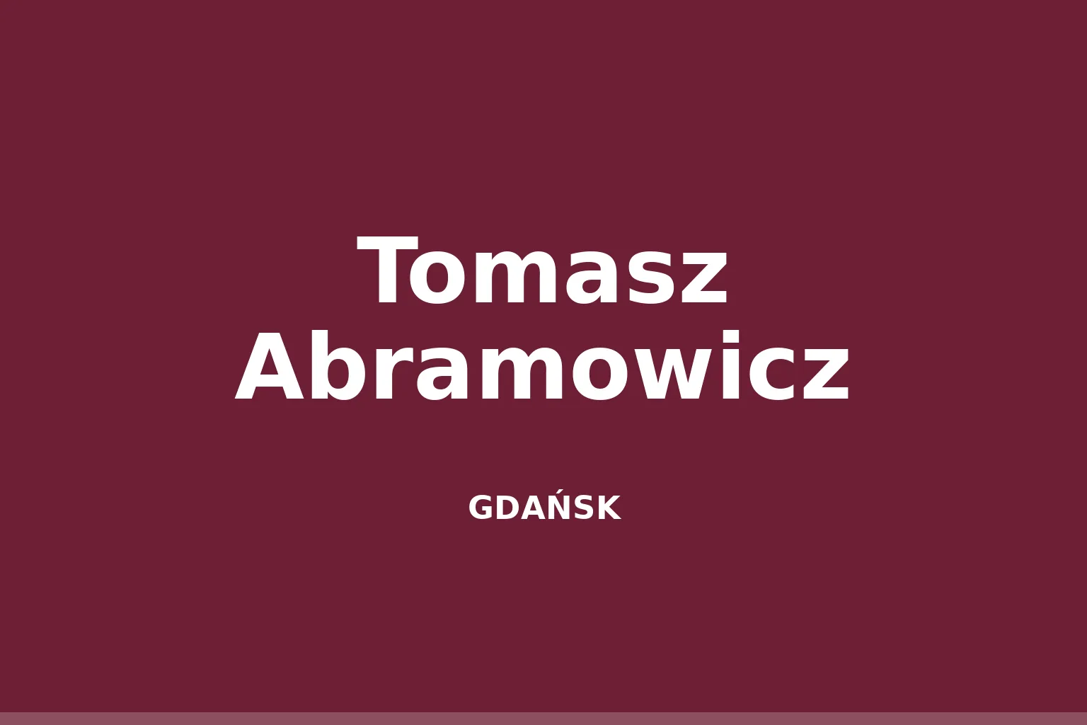 Tomasz Abramowicz