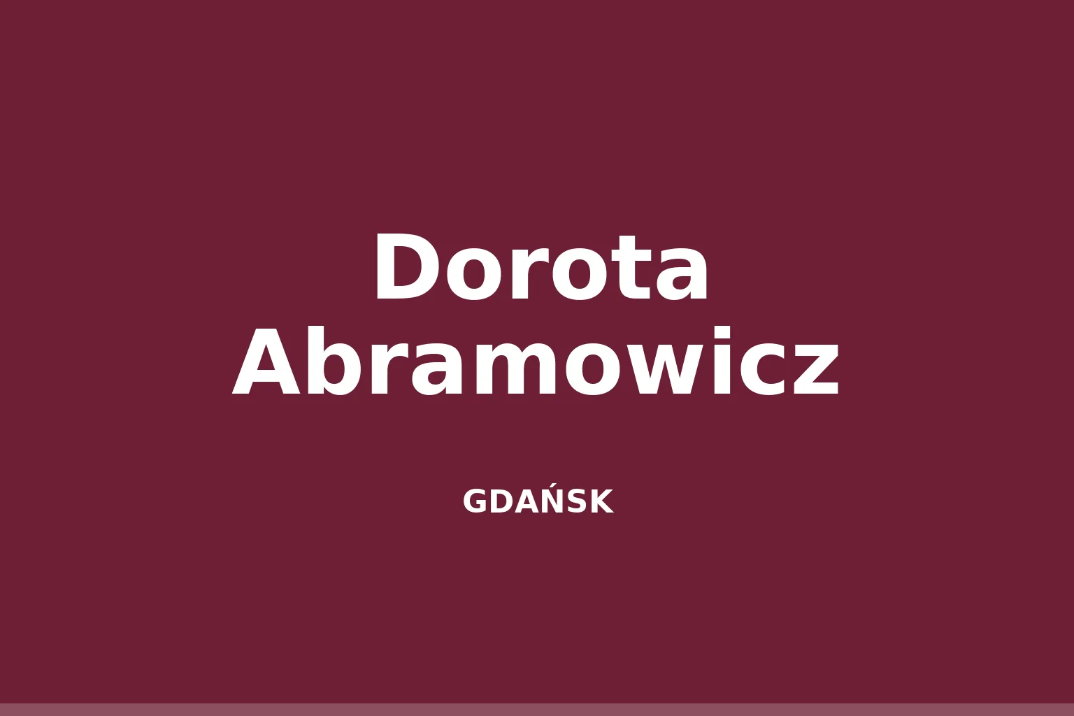 Dorota Abramowicz