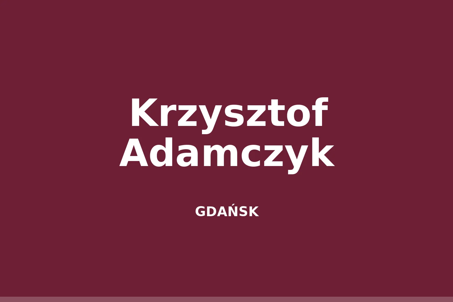 Krzysztof Adamczyk