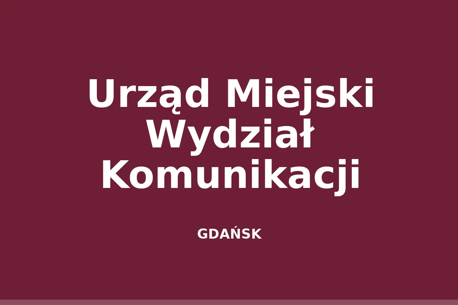 Urząd Miejski Wydział Komunikacji